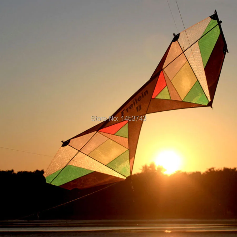 Green Color Stunt Kite Quad Line Outdoor Sport Kite With 13 Green Color Stunt Kite Quad Line Outdoor Sport Kite With 13