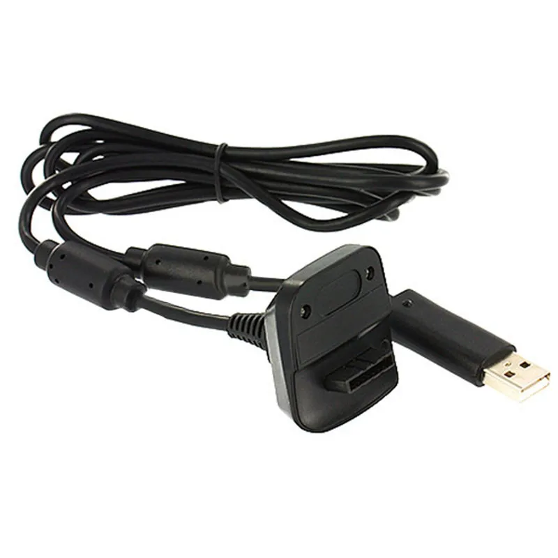 Черный USB зарядка зарядное устройство быстрой зарядки Кабель привести комплект для microsoft Xbox 360 беспроводной консоли контроллера батарея