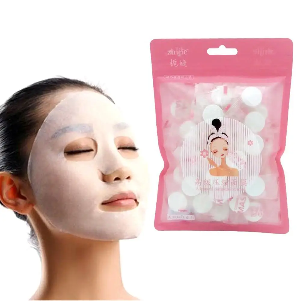 

Face Mask Paper Towel Fabric Compression Mask Nonwoven Fabric 50 Pcs Skin Care DIY Disposable Mask Face Care Tools Disposable