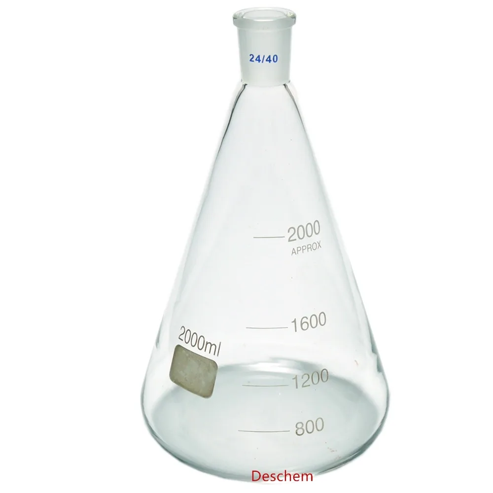 

2000ml,24/40,Glass Erlenmeyer Flask,2 Litre,Conical Flasks,Laboratory Glassware