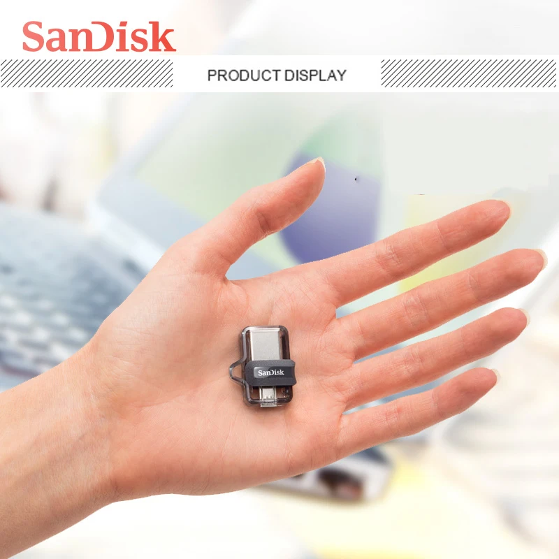 Sandisk Mini USB 3.0 Dual OTG USB Flash Drive 128GB PenDrives USB3.0 high speed up to 150M/s for Android phone