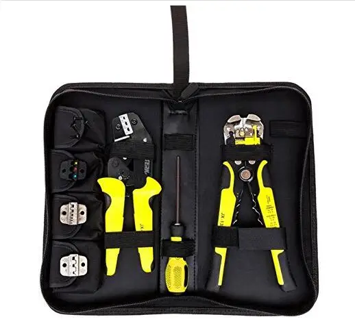 

New 4 In 1 Wire Crimper Tools Kit Engineering Ratcheting Terminal Crimping Plier Wire Crimper/Wire Stripper/S2 Screwdiver