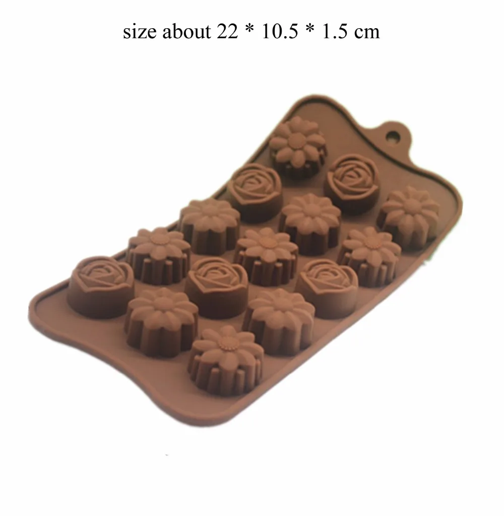

DIY Silica gel cake mould rose chocolate ice lattice soap mold DIY Craft Flower Shape Soap Silicone Molds