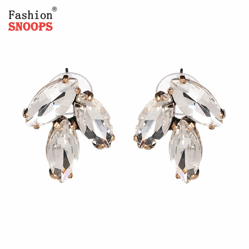 

Luxury Charm Fashion Statement For Women Engagement Girls Gift Brincos Crystal Stud Earrings