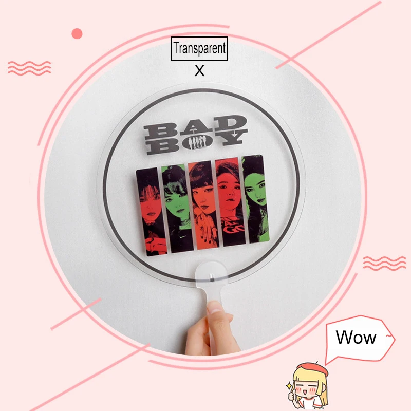 

KPOP RED VELVET Concert Irene Wendy With The Same Paragraph Transparent Fan Dropshipping