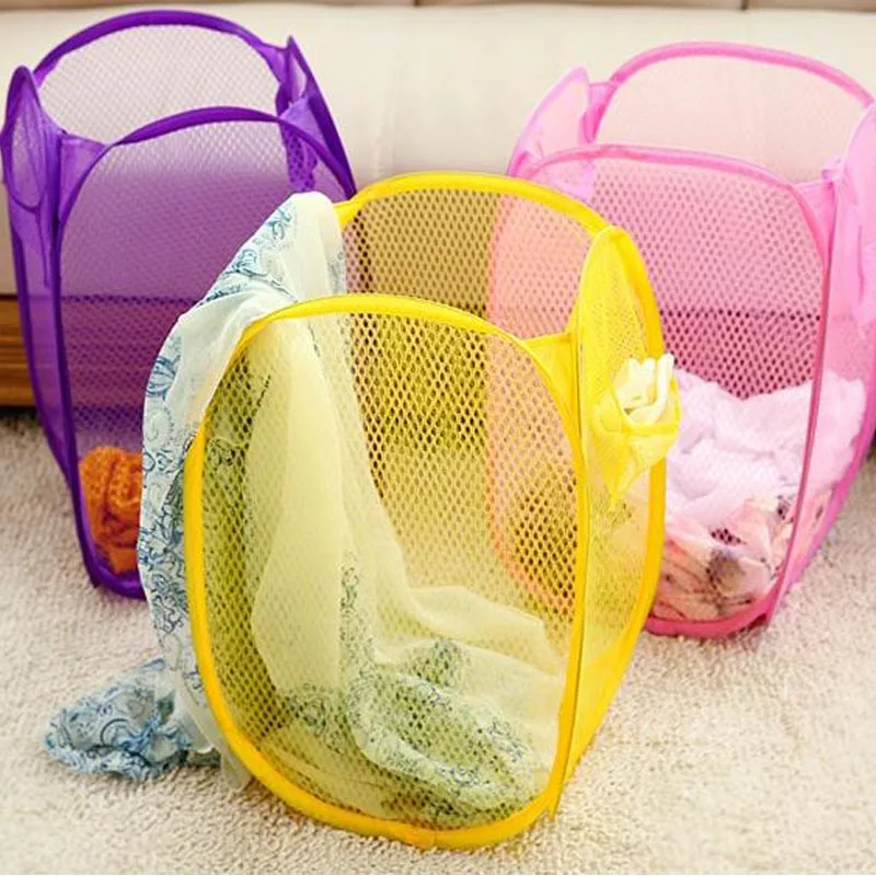 

Hoomall Mesh Waterproof Laundry Basket Home Sundries Toys Storage Organizer Large Capacity Folding Cloth Dirty Clothes Basket