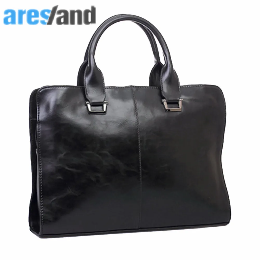 

Aresland Fashion Men's Business Bag Handbag Crazy Horse Leather Male Bag for Work Shoulder Bag Briefcase Portfolio Bolsas Daily
