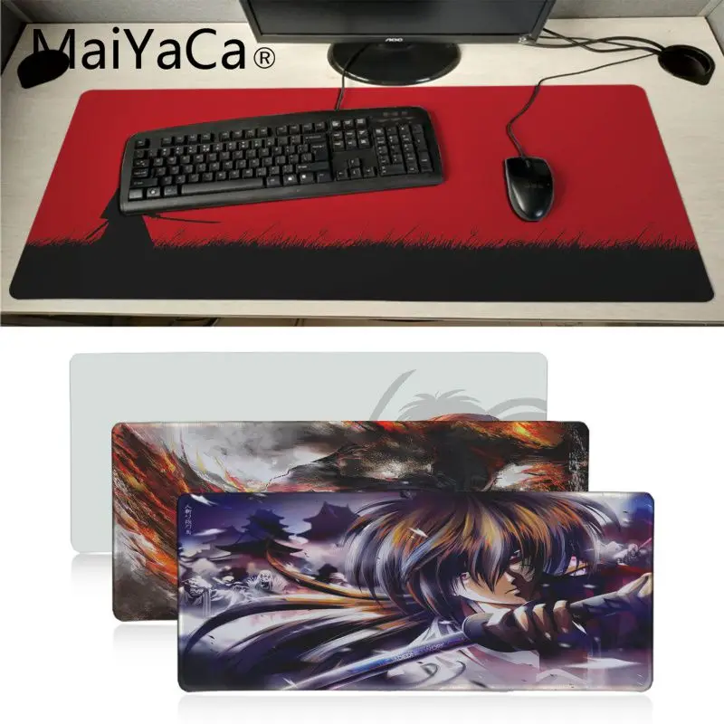 

Maiyaca Rurouni Kenshin Japan anime Rubber Mouse Durable Desktop Mousepad Good quality Locking Edge large Gaming Mouse Pad