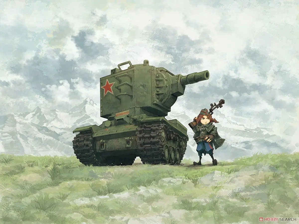 Военная Модель сочетает в себе советскую KV-2 тяжелый танк мировой войны Toons Free Glue Q версии WWT004