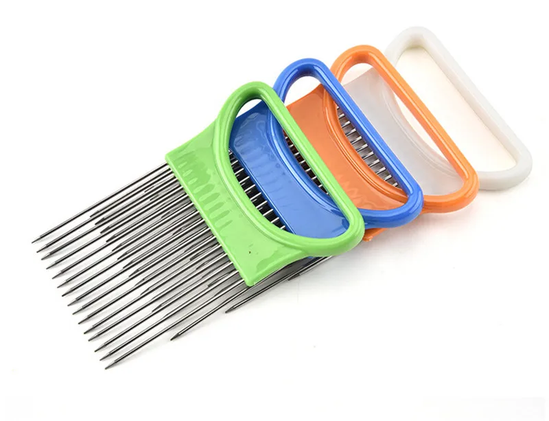 

1PC Onion Tomato Vegetable Slicer Cutting Aid Guide Holder Slicing Cutter Gadget