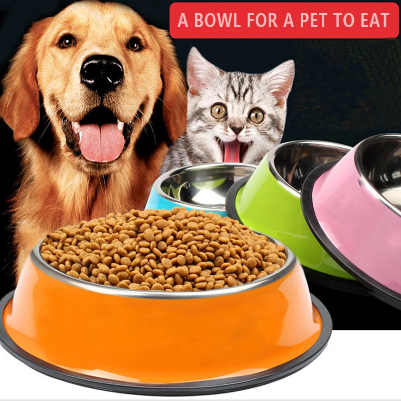 

Stainless Steel Dog Food Bowls Pet Feeder Cat Bowls for Dogs Drinking Water Dog Dish Feeder Products All for Pets XS-XXL 20
