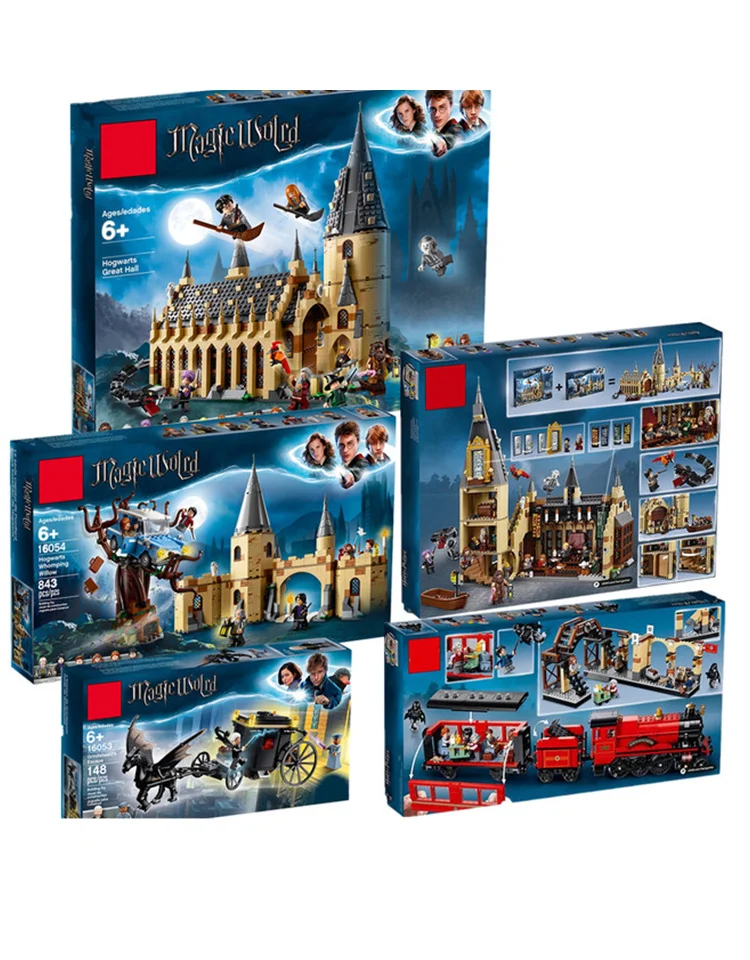 

Harri Potter Movie Castle Hall 11003 11004 11005 11007 11008 Compatible With Legoinglys Model Building Block