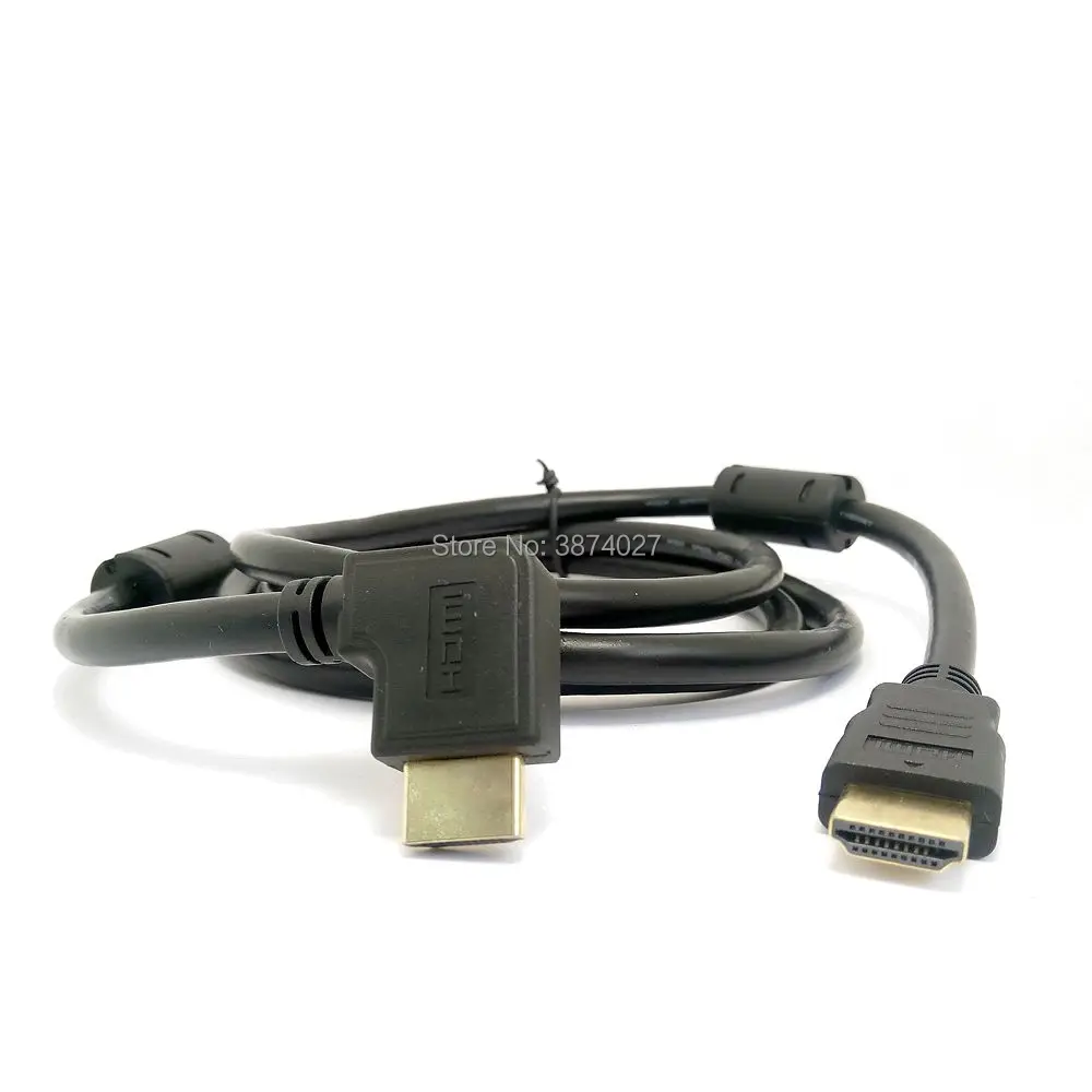 HDMI 90 градусов вправо и влево угловой тип папа к HDMI папа кабель 1,4 1080P 3D для PS3 проектор HD компьютерный кабель 150 см/1,5 м