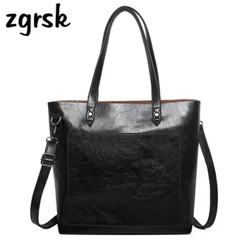 

Women Pu Leather Handbags High Quality Vintage Hand Bags Sac A Main Large Capacity Tote Bag Female Top Handle Bag Handbag