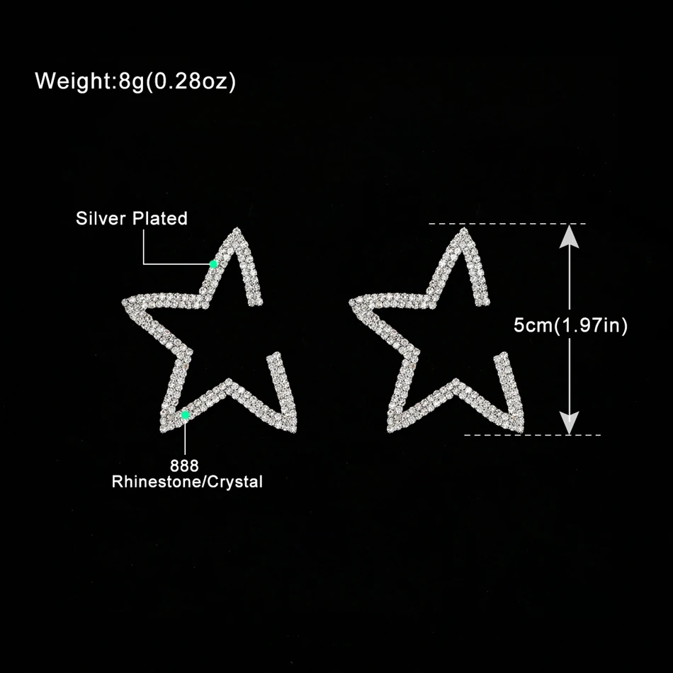 Mecresh, винтажные серьги-гвоздики со стразами, большие звезды, для женщин, для девочек, серебряные, золотые, большие серьги для свадьбы и помолвки, MEH1261