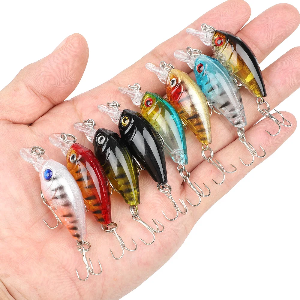 DONQL 2pcslot Crankbaits Minnow Fishing Lures 4.5cm 4g Wobblers For Trolling Artificial Hard Swim Bait Fishing Tackle (1)