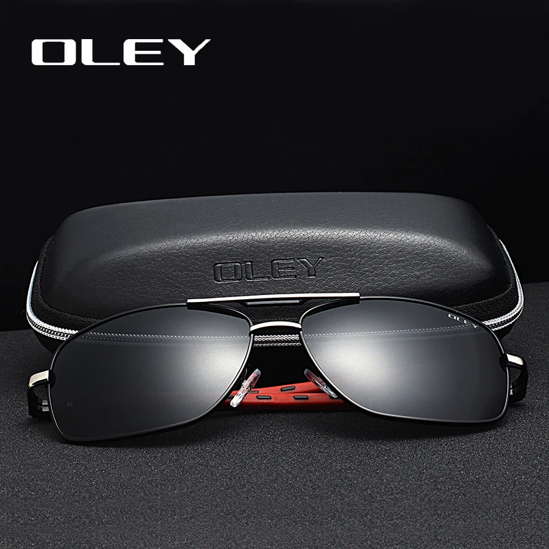 melhor OLEY Marca Homens Óculos De Sol De Alumínio HD Polarized UV400 Espelho Masculino Mulheres Óculos de sol Para Homens óculos oculos de sol de Verão Y7613
