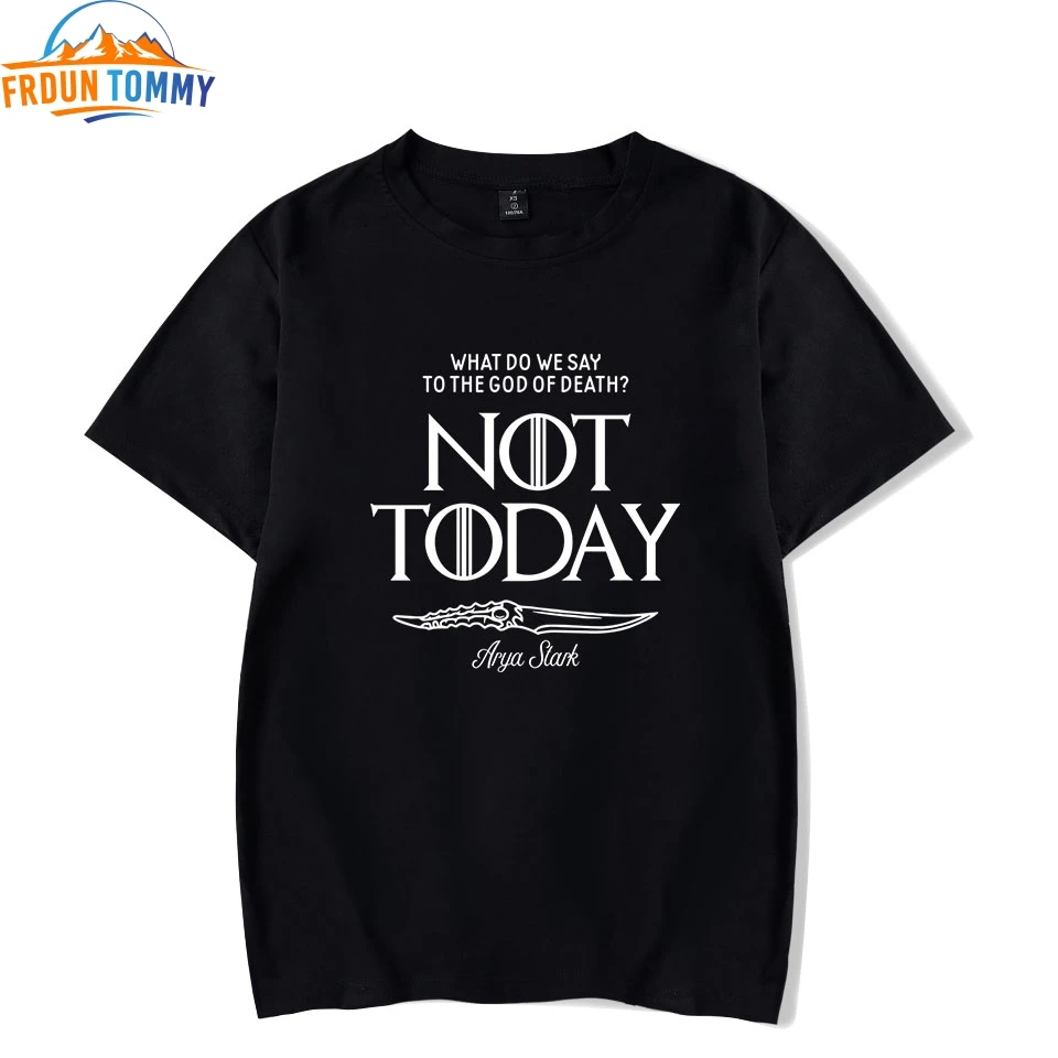 آريا ستارك ليس اليوم لعبة من عروش المحملة قميص الرجال/النساء قصيرة الأكمام الجدة تصميم منزل لا اليوم آريا ستارك تي شيرت