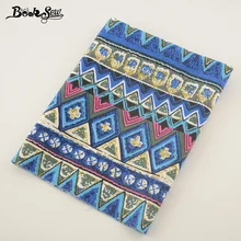 Booksew текстиль Вышивание Материал tissu для мешок скатерть Шторы Подушка Zakka синий Геометрия desige хлопок белье Ткань