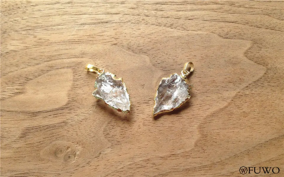 Clear Quartz Arrowhead Pendant 11