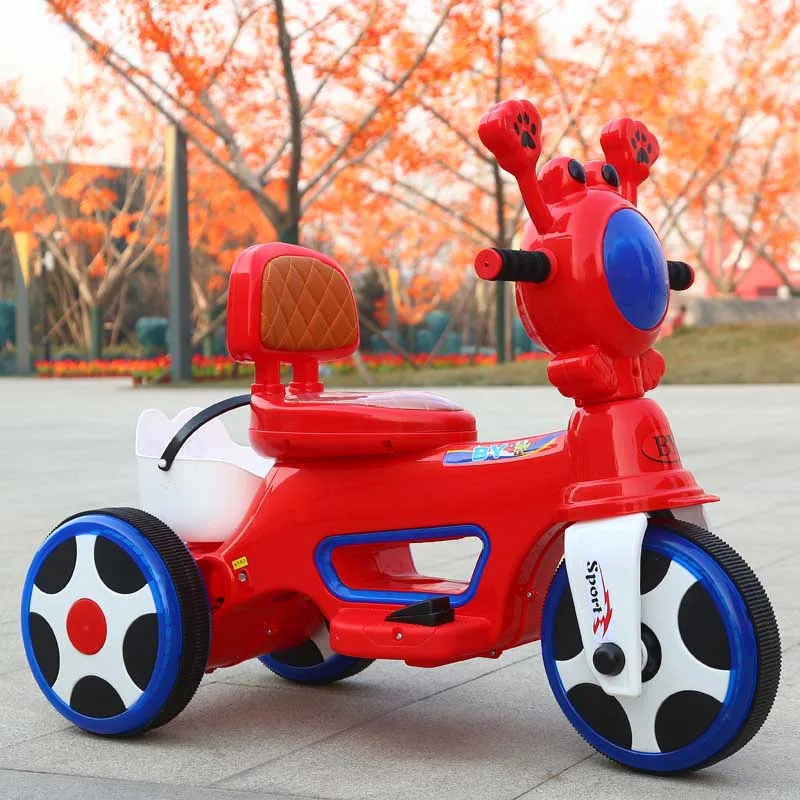 Дети ездить на машинках Электрический Детский Электрический мотоцикл трехколесный велосипед 1-5 лет зарядки мальчиков и девочек детская Игрушечная машина может сидеть