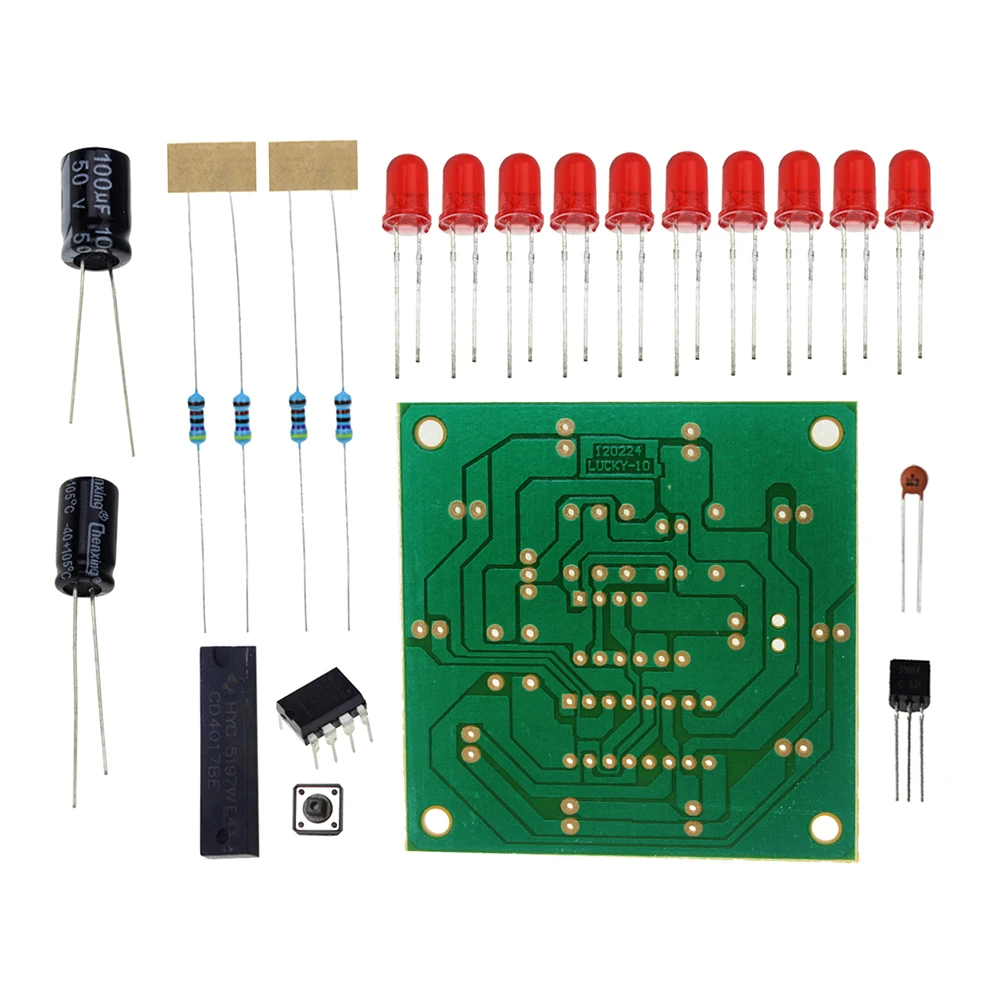 

Round Lucky Rotary Suite Electronic Component Fortune CD4017 NE555 Interesting DIY Kit Wheel Electronic Parts