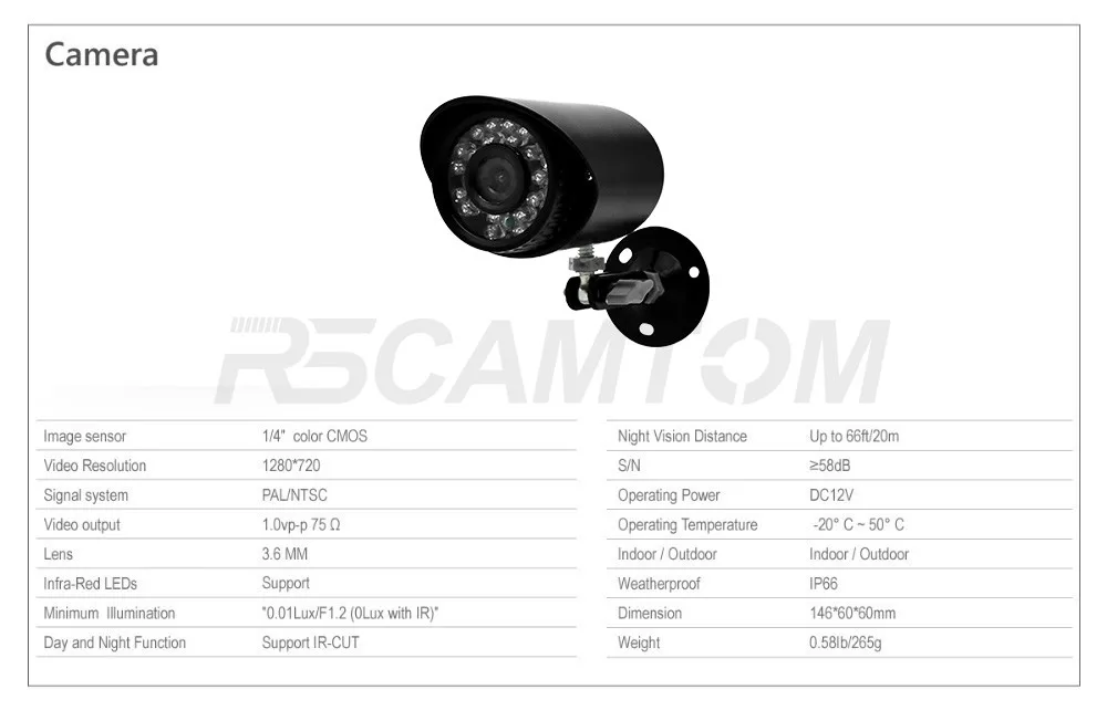 4CH 1.0MP AHD DVR CCTV Camera System Kit Outdoor Security Camera 720P Indoor HDMI DVR Mini Surveillance Kits IR Night Vision (19)
