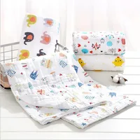 6 Layers Grey Arrow Muslin Cotton Multi-usage Swaddle Baby Receiving Blanket Bath Towel Newborn Swaddle Quilt 2