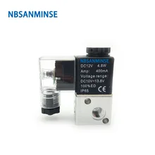 Воздушный 3-ходовой 2 Позиции M5 G 1/8 AirTAC Тип Соленоидный клапан 3V 1-M5/06 нормально закрытый Пневматический регулирующий клапан Sanmin