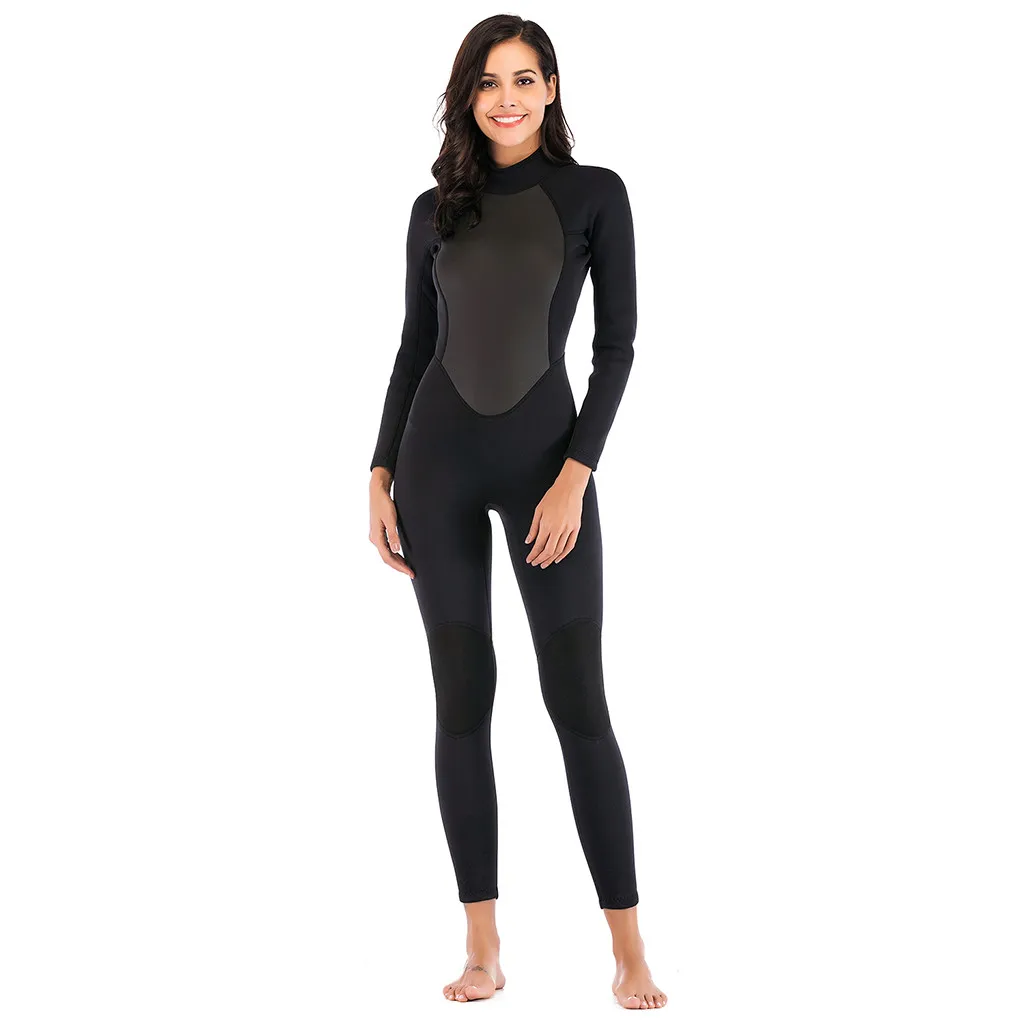 

Women Neoprene Ma'am WetSuit 3MM Full Body Separate suit Super stretch Diving Suit Swim Surf Snorkeling Wetsuit Baju Selam