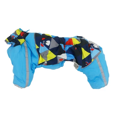 Зимняя одежда для девочек и мальчиков; Роскошная теплая пуховая куртка для маленьких собак; зимний комбинезон на молнии для чихуахуа; Прямая поставка - Цвет: Blue Boy Pet