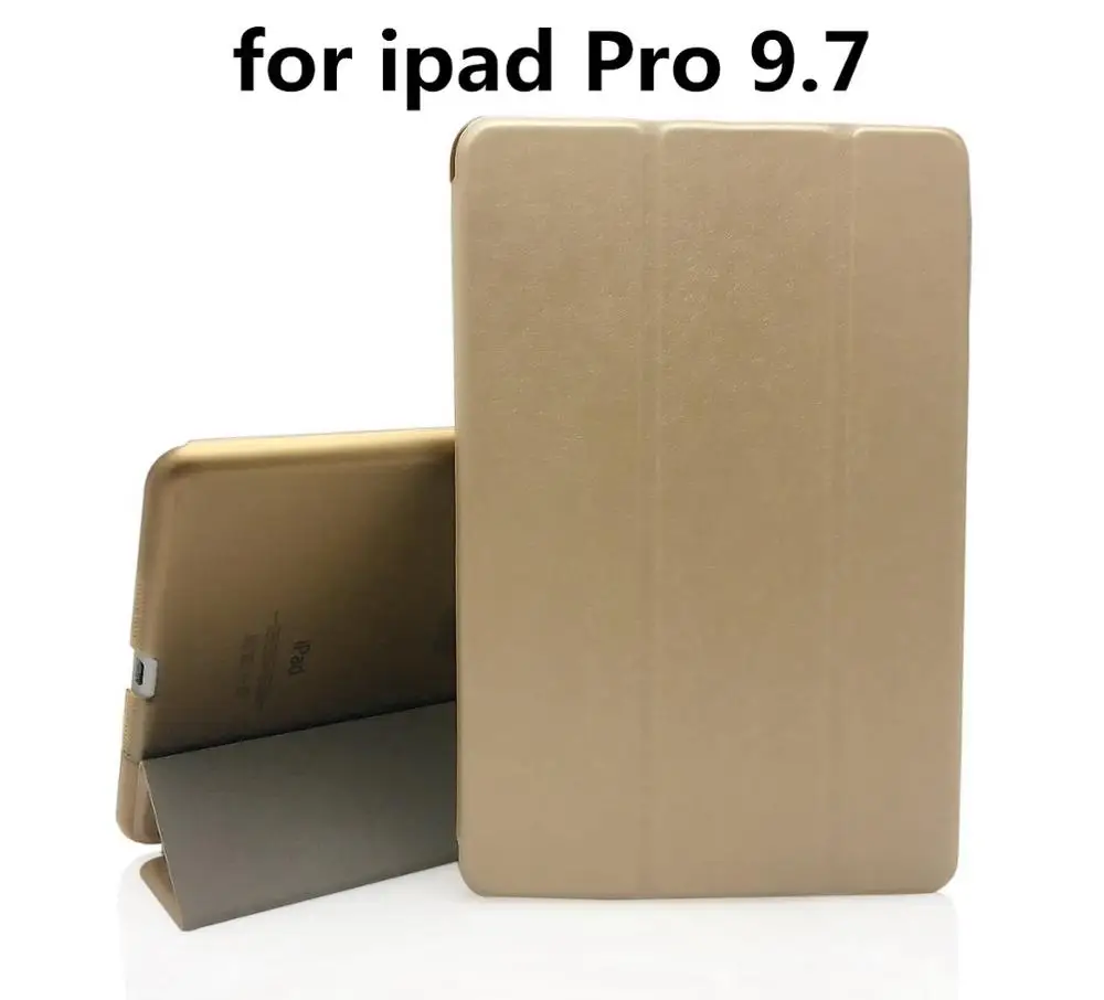 Чехол для Apple ipad Pro 9,7, YRSKV-silk из искусственной кожи, тонкий магнитный передний смарт-чехол для сна+ чехол для задней панели из поликарбоната - Цвет: gold Pro 9.7 L silk