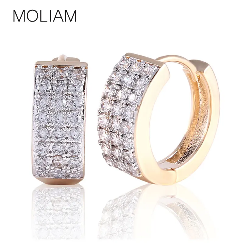 

MOLIAM Womens Earrings Brand 2016 High Quality AAA Cubic Zirconia Huggie Hoop Earrings Fashion Crystal Jewelry MLE149
