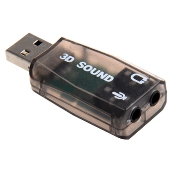 

YOC-Instantly External 5.1 USB 3D Audio Sound Card Adapter for PC Desktop Notebook Laptopcreates a microphone in and audio jac