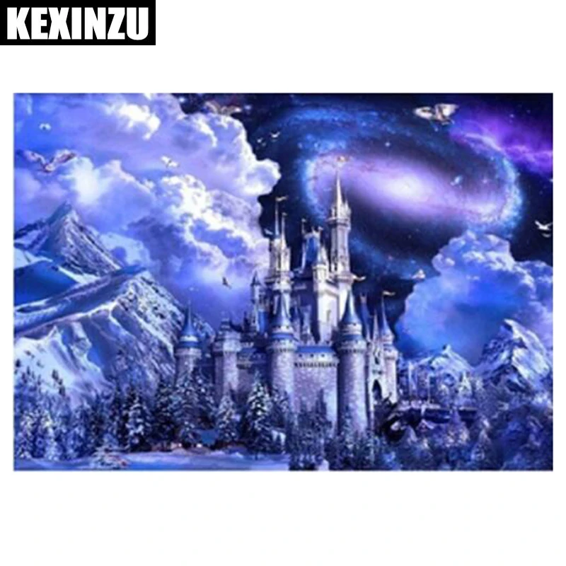 

5D Diy diamond painting cross stitch "Romantic Castle Lover" Full Square Diamond embroidery Needlework Rhinestone Mosaic Crafts