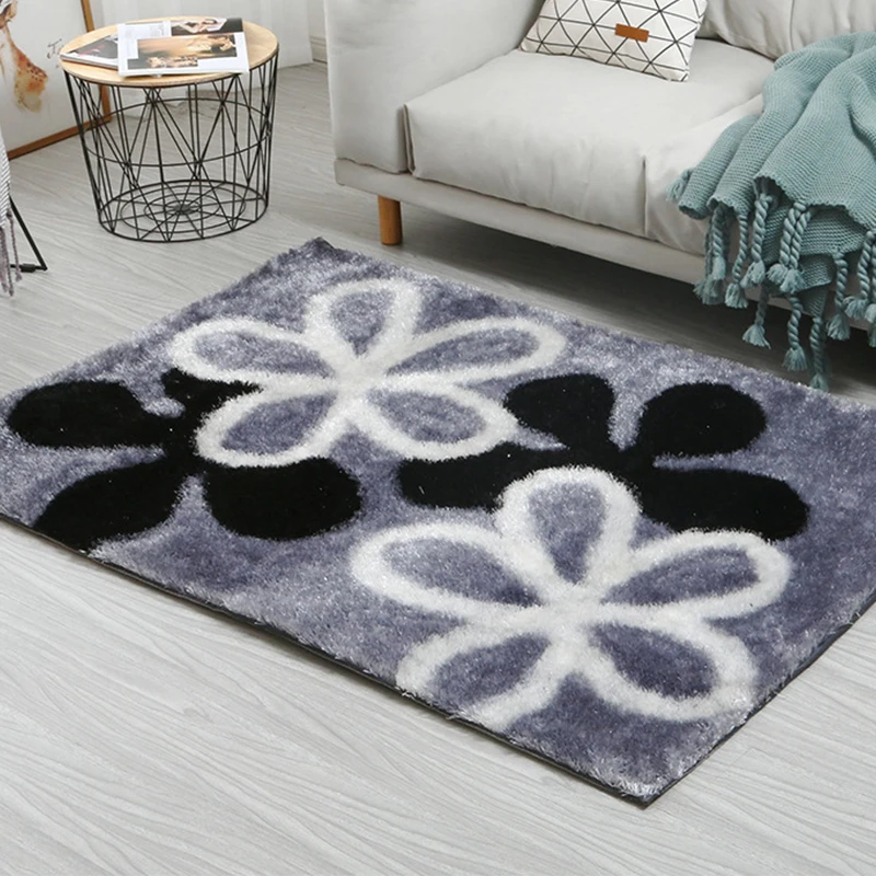 Us 84 08 45 Off Korean Silk 20mm Thickness Modern Carpets For Living Room Soft Fluffy Plush Rugs For Bedroom Bedside Carpet Kids Room Floor Mat In