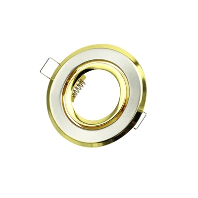 10 шт./лот золотой круг установки наборы Gu10/mr16/GU5.3 светодиодный прожектор рамки светильники - Испускаемый цвет: Цвет: желтый