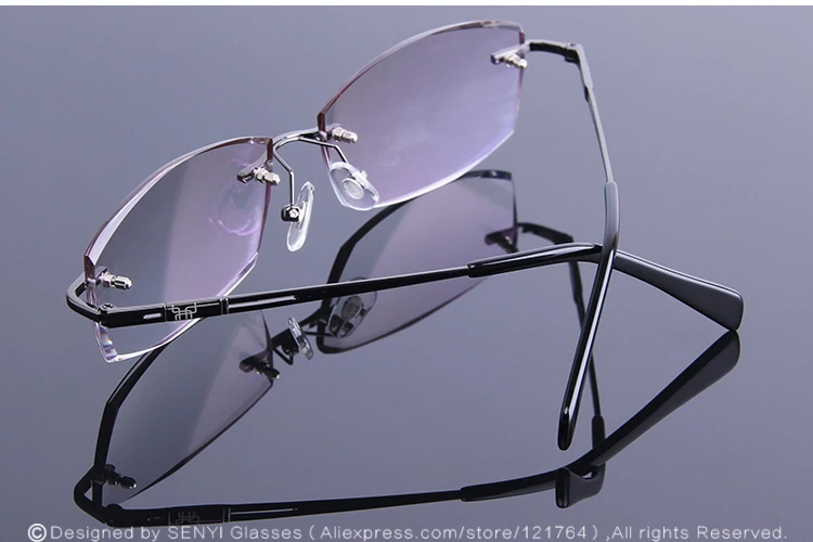 Современный стиль, безрамные очки для чтения, мужские Алмазные очки для дальнозоркости, дальнозоркости, HD линзы, антибликовые очки