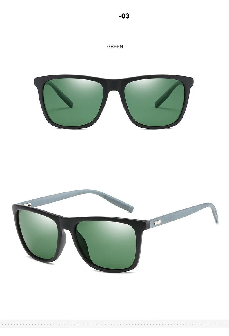 New polarized men's sunglasses UV400 coated glasses square elastic frame ladies sunglasses fashion brand driving sunglasses (4)