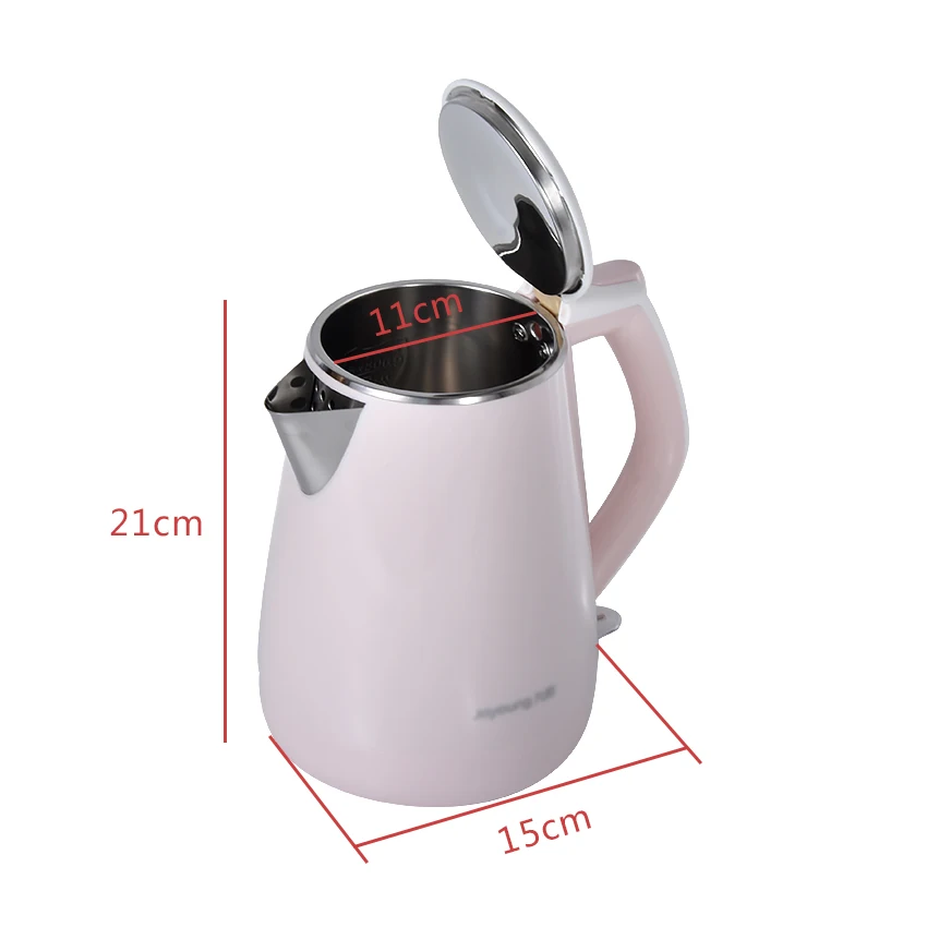 1.5L емкость электрические чайники Еда класс Нержавеющая сталь сохранение тепла и-невозгорающийся Электрический чайник розовый K15-F623 220V