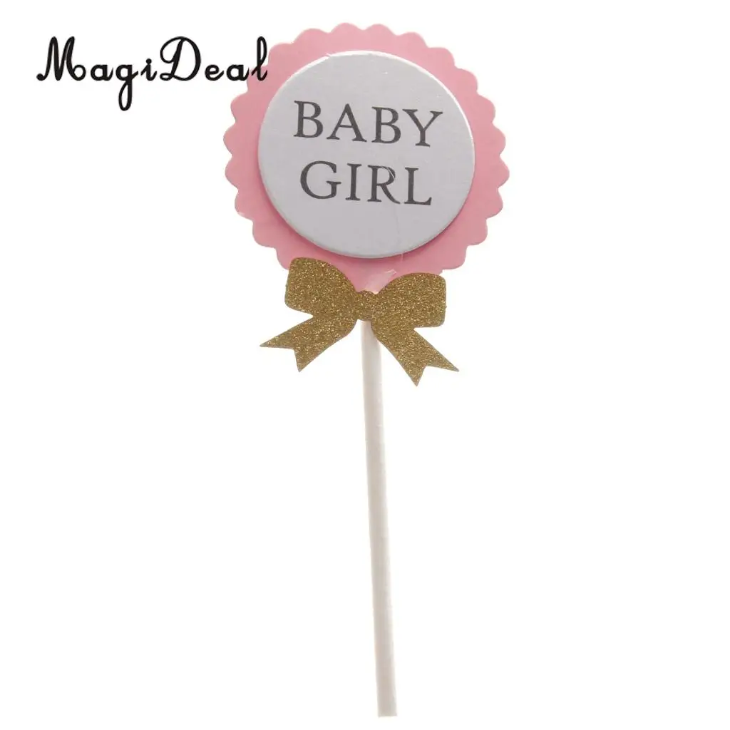 MagiDeal Novelty Lovely BABY GIRL/ BABY BOY 1st Birthday Clothes Celebrating Party Cake Topper Cake Baby Shower Decor Pink Blue