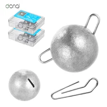 DONQL 5 шт./кор. рыболовный грузик из свинца Вес Jig Head свинцовые глубокий-пульки, Вес с Swivle грузило, высокое качество круглые шарики рыболовные снасти