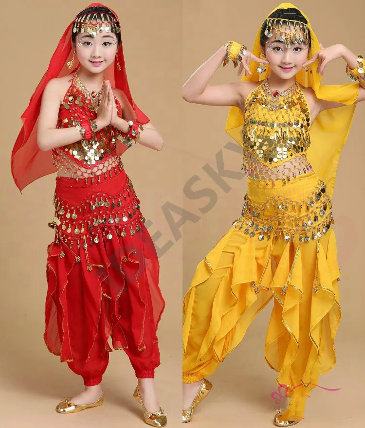 Детский набор костюма для танца живота Восточный танец Детские платья Индийский танец живота одежда танец живота дети индийские Взрослые женщины