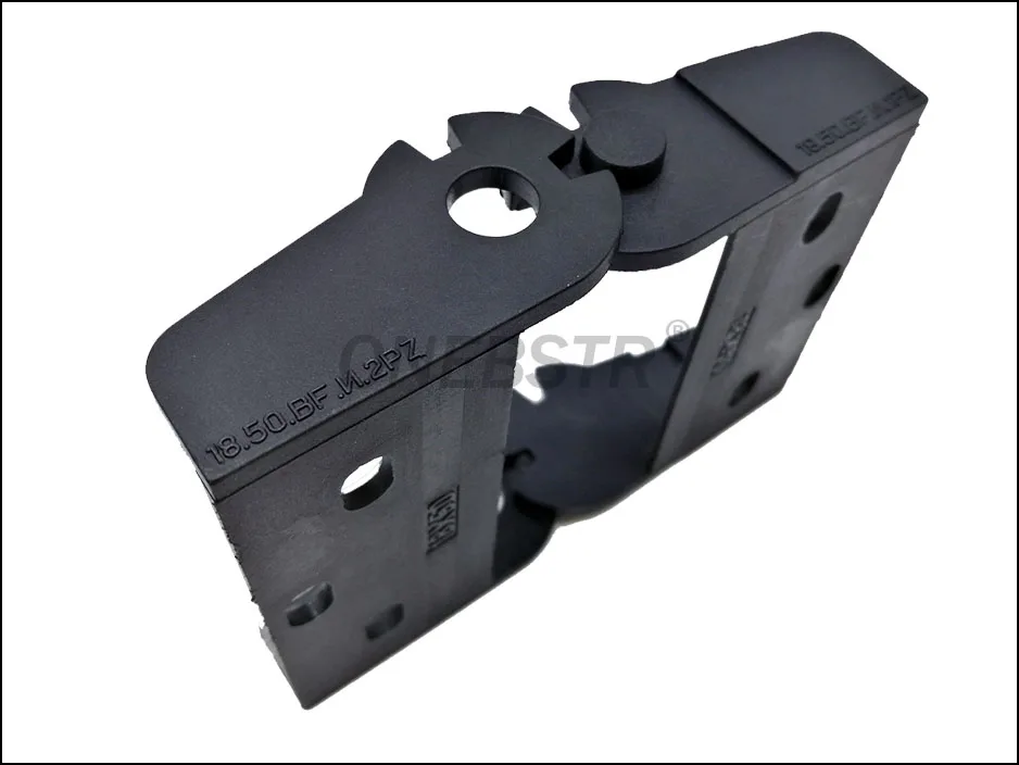 JFLO 1 Pair of 18x50mm Semi Closed Inside Opening Drag Chain Fitting End Connectors Joints Plastic Towline Cable  Wire Carrier 7
