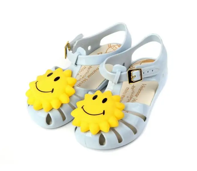 Новинка; сандалии для маленьких девочек и мальчиков; прозрачные сандалии; милая прозрачная обувь с бабочкой; детские сандалии; летняя обувь для девочек со смайликом - Цвет: Style 4