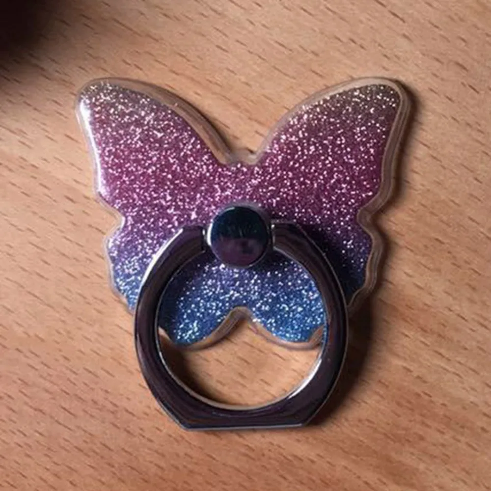 Finger Ring Holder 360 Degree Mobile Phone Smartphone Stand For iPhone X 8 7 6 Glitter Mount For Samsung Cell Round Phone Holder