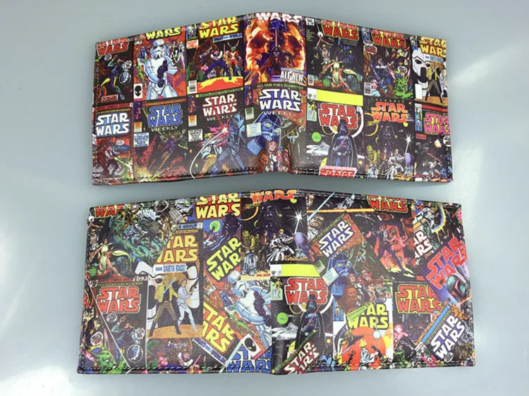 Bioworld кошельки с рисунками из комиксов Звездные войны фильмы кошелек Звездные войны персонажи доллар сумки подарок подростка кожа короткий кошелек