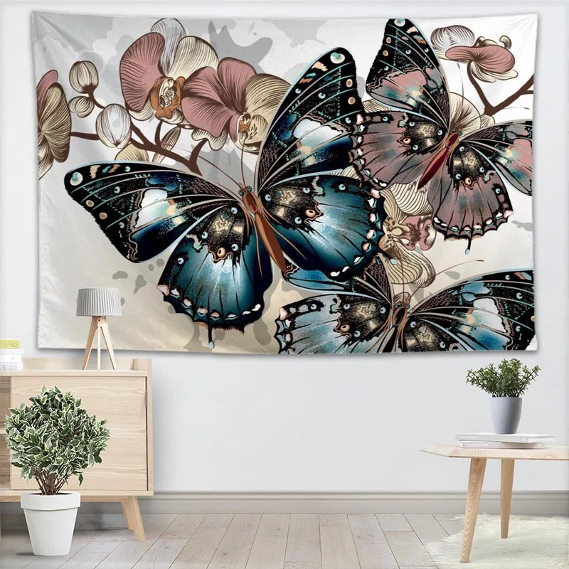 فراشة قماش مزخرف جداري تخصيص أسلوبك اليوغا كنبة مكتب مفرش منقوش للأطفال غرفة كلية المسكن الديكور فراشة قماش مزخرف جداري تخصيص أسلوبك اليوغا كنبة مكتب مفرش منقوش للأطفال غرفة كلية المسكن الديكور