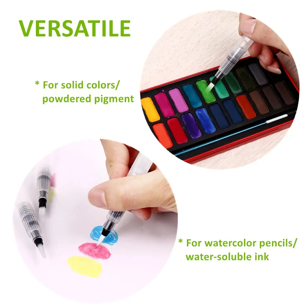 Água de Coloração Pincéis de Pintura de Lápis de Cor Solúvel em Água de Volta para a Escola de Arte Escova Canetas Aquarela Suprimentos 6 Pçs - Set 7 High Quality Material escolar e de escritório