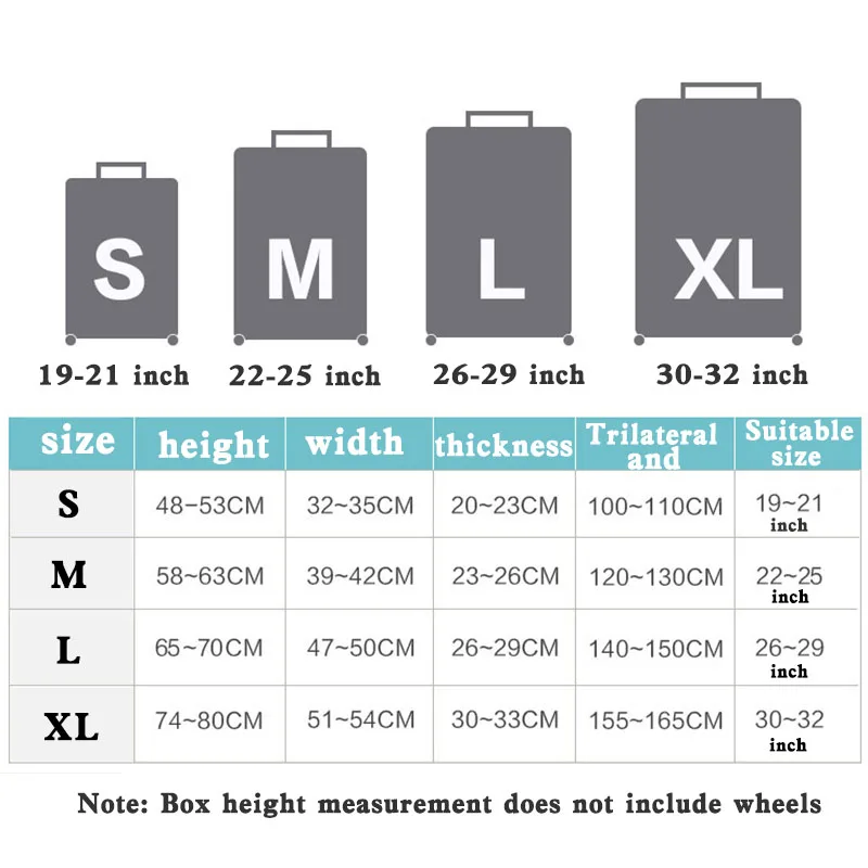 Уплотненный Чехол для багажа, эластичный чехол для тележки 18-32 дюймов, защитный чехол для багажа, аксессуары для путешествий